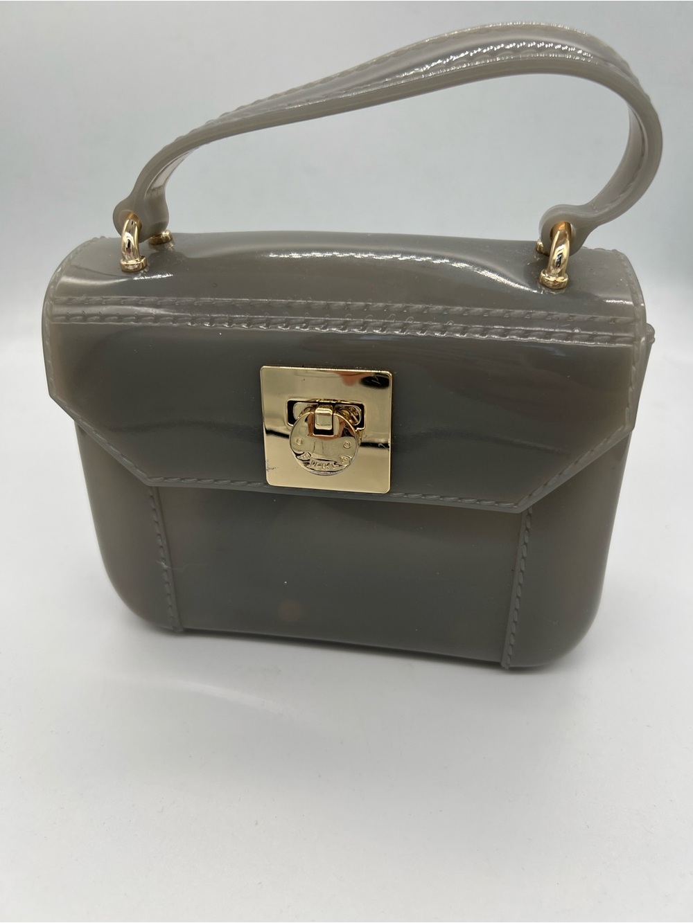 Furla grey jelly candy Bag with Gold tone Hardware